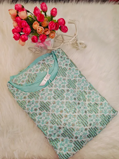 CHICKEN KARI WORK ANARKALI KURTI AK16